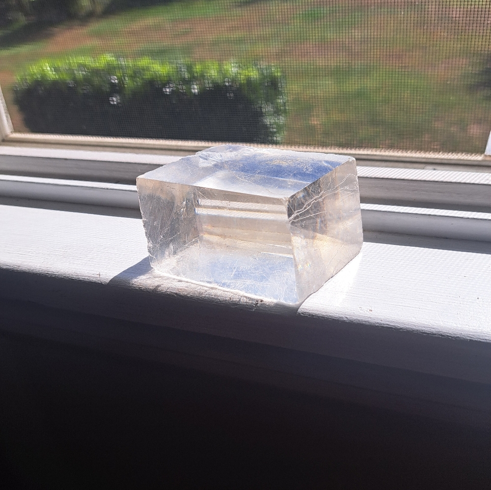 Clear Calcite Rectangular Cube REAL/AUTHENTIC
